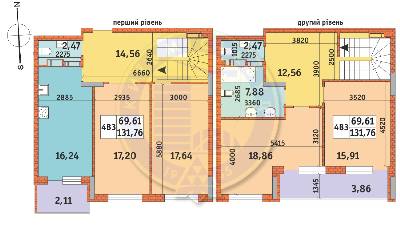 Двухуровневая 131.76 м² в ЖК Mirax от 24 099 грн/м², Киев