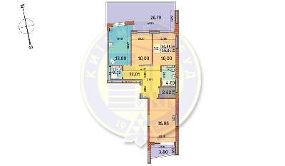 3-кімнатна 80.64 м² в ЖК Італійський квартал від 25 704 грн/м², Київ
