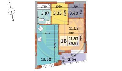 1-кімнатна 39.52 м² в ЖК Італійський квартал від 23 940 грн/м², Київ