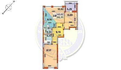 3-кімнатна 68.95 м² в Апарт-комплекс у Пущі-Водиці від 18 800 грн/м², Київ