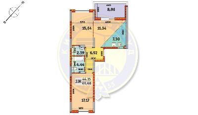3-кімнатна 69.68 м² в Апарт-комплекс у Пущі-Водиці від 19 865 грн/м², Київ