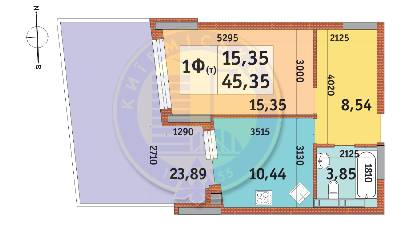 1-кімнатна 45.35 м² в ЖК Італійський квартал від 22 650 грн/м², Київ