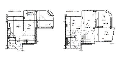 5+ кімнат 128.36 м² в ЖК Каховська від 26 399 грн/м², Київ