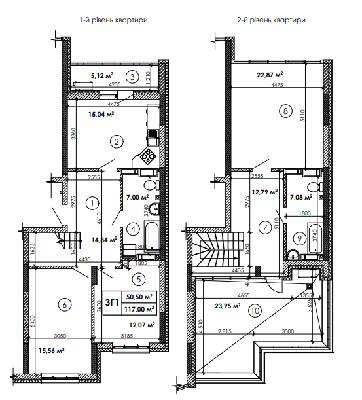 Дворівнева 117 м² в ЖК Каховська від 22 100 грн/м², Київ