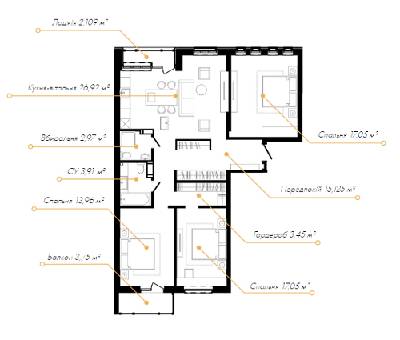 3-комнатная 102.31 м² в ЖК 044 от 58 000 грн/м², Киев