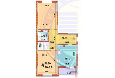 4-комнатная 119.66 м² в ЖК Новомостицко-Замковецкий от 20 736 грн/м², Киев