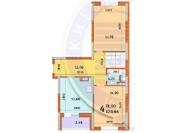 4-комнатная 120.66 м² в ЖК Новомостицко-Замковецкий от 20 736 грн/м², Киев