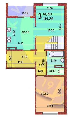 3-комнатная 119.26 м² в ЖК Новомостицко-Замковецкий от 20 736 грн/м², Киев