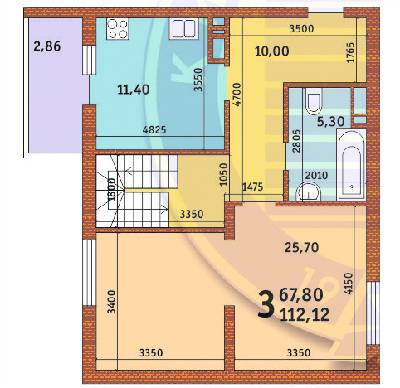 3-комнатная 112.12 м² в ЖК Новомостицко-Замковецкий от 20 751 грн/м², Киев