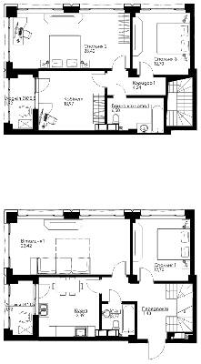 Двухуровневая 128.48 м² в ЖК Chicago Central House от 86 750 грн/м², Киев