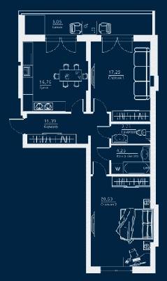 2-комнатная 76.11 м² в ЖК Einstein Concept House от 43 600 грн/м², Киев