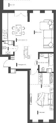 2-комнатная 69.44 м² в ЖК Happy House от 29 750 грн/м², Киев