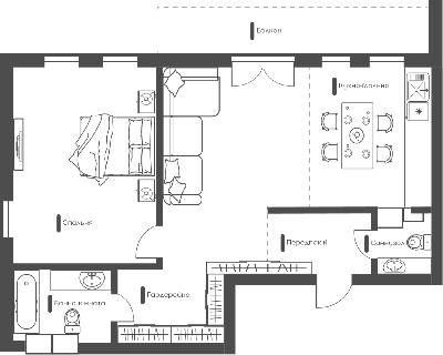 2-комнатная 71.95 м² в ЖК Happy House от 29 750 грн/м², Киев