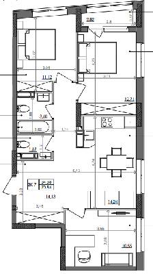 3-кімнатна 70.84 м² в ЖК Svitlo Park від 18 673 грн/м², Київ