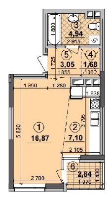 1-кімнатна 35.06 м² в ЖК Seven від 25 050 грн/м², Київ