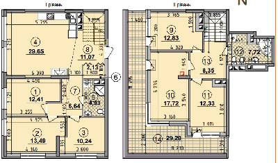 Дворівнева 158.27 м² в ЖК Seven від 28 500 грн/м², Київ