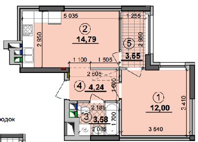 1-кімнатна 38.26 м² в ЖК Seven від 28 500 грн/м², Київ