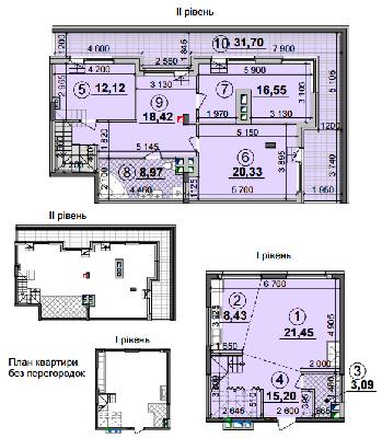 4-кімнатна 134.07 м² в ЖК Seven від забудовника, Київ