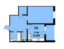 1-кімнатна 51.89 м² в ЖК Navigator від 17 500 грн/м², Київ