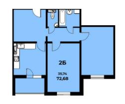 2-кімнатна 72.68 м² в ЖК Navigator від 16 250 грн/м², Київ