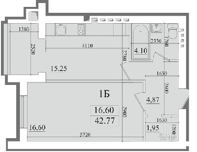 Однокомнатные в КД Brick House