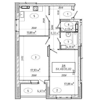 2-кімнатна 64.48 м² в ЖК Ярославичі-2 від 15 750 грн/м², м. Вишгород