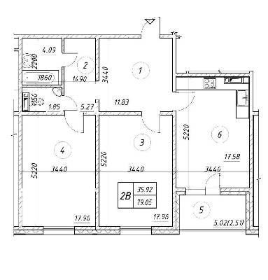 2-кімнатна 79.05 м² в ЖК Ярославичі-2 від 15 750 грн/м², м. Вишгород