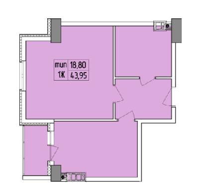 1-кімнатна 43.95 м² в ЖК Совські ставки від 18 000 грн/м², Київ