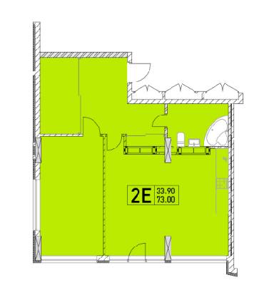 2-комнатная 73.9 м² в ЖК Совские пруды от 18 000 грн/м², Киев