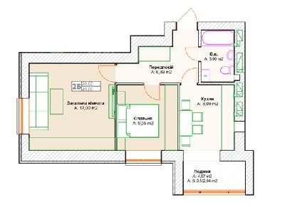 2-кімнатна 49 м² в ЖК Фортуна-2 від 15 400 грн/м², м. Ірпінь