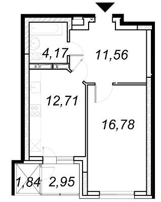1-кімнатна 48.13 м² в ЖК The Lakes від 25 000 грн/м², Київ