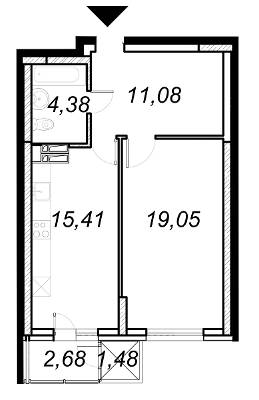 1-кімнатна 52.5 м² в ЖК The Lakes від 25 000 грн/м², Київ