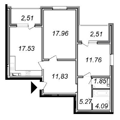 2-кімнатна 77.87 м² в ЖК The Lakes від 23 000 грн/м², Київ