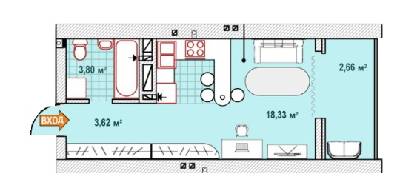 1-кімнатна 28.41 м² в ЖК Синергія 2 від 16 000 грн/м², м. Ірпінь