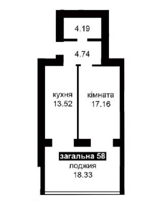 1-кімнатна 58 м² в ЖК Капітал 2 від 15 500 грн/м², м. Ірпінь