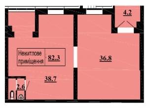 Помещение свободного назначения 82.3 м² в ЖК Дмитровский от застройщика, с. Дмитровка