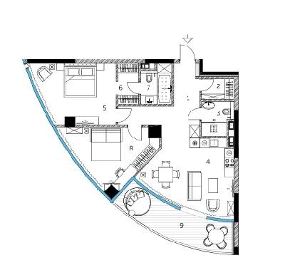 2-кімнатна 91.5 м² в ЖК Taryan Towers від 50 900 грн/м², Київ