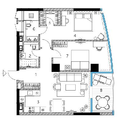 2-кімнатна 83.21 м² в ЖК Taryan Towers від 78 950 грн/м², Київ