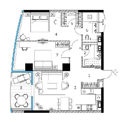 2-кімнатна 83.21 м² в ЖК Taryan Towers від 50 900 грн/м², Київ