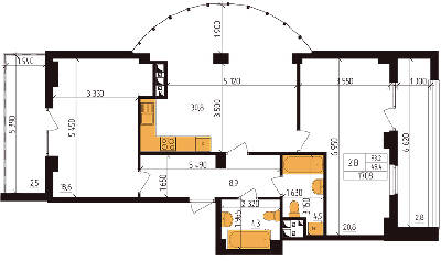 2-кімнатна 93.2 м² в ЖК Henesi House від 23 000 грн/м², Київ