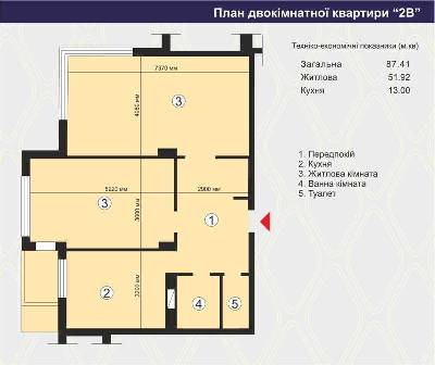 Двокімнатні в ЖК Вишневий квартал