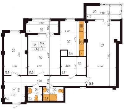 3-кімнатна 108.2 м² в ЖК Henesi House від 25 150 грн/м², Київ