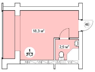 Смарт 21.2 м² в ЖК Нова Данія від 12 800 грн/м², с. Софіївська Борщагівка