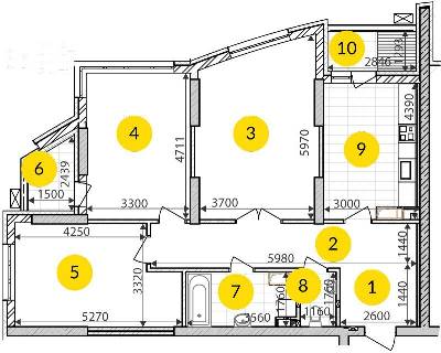 3-кімнатна 90.47 м² в ЖК ObolonSky від 37 000 грн/м², Київ