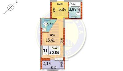 1-кімнатна 30.06 м² в ЖК Райдужний від 22 550 грн/м², Київ