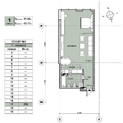 1-кімнатна 65 м² в ЖК Берестейський від 35 000 грн/м², Київ