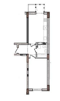 1-кімнатна 42.14 м² в ЖК Гранд Бурже від 24 250 грн/м², м. Буча