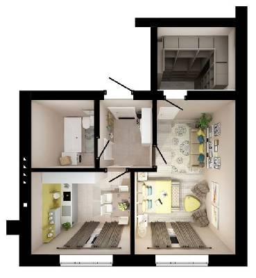 1-кімнатна 38.04 м² в ЖК Колібрі від 17 200 грн/м², м. Ірпінь