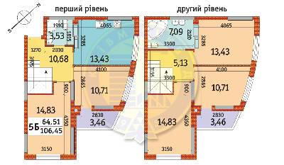 Двухуровневая 106.45 м² в ЖК Радужный от 20 700 грн/м², Киев
