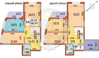 Двухуровневая 116.59 м² в ЖК Радужный от 20 700 грн/м², Киев
